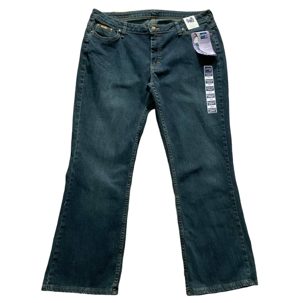 Lee Riders Womens Jeans size 18P 18 Petite new nwt Dark Wash Bootcut x29 Stretch